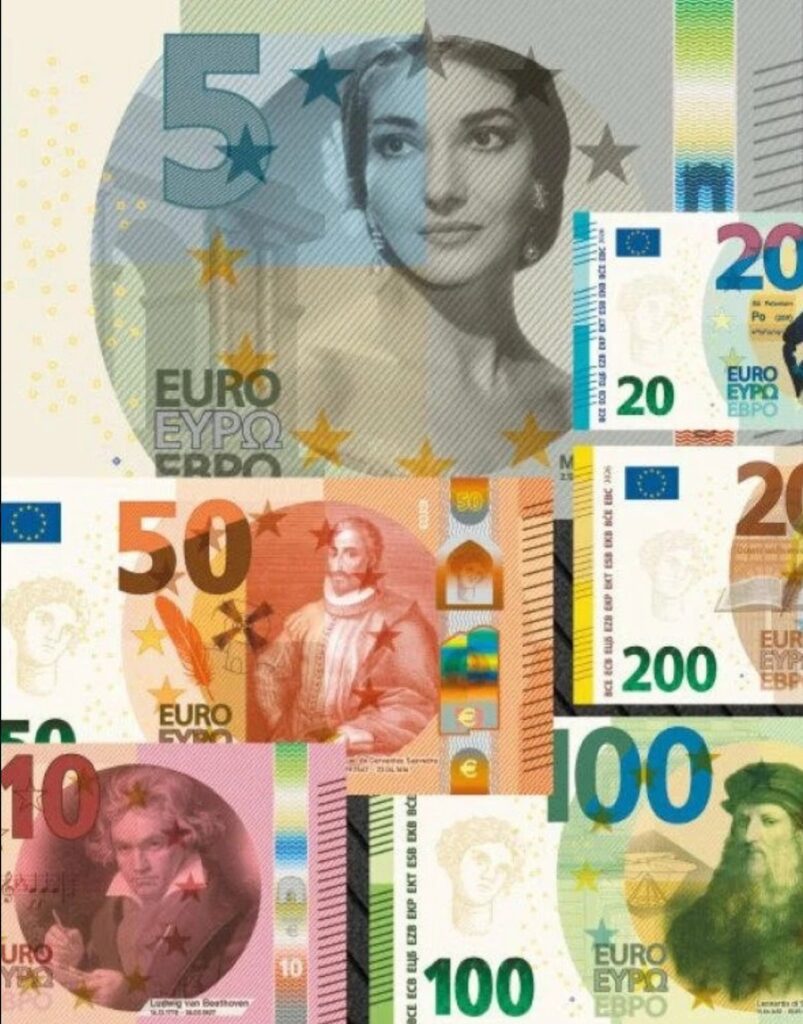Novas notas de euro em discussão
