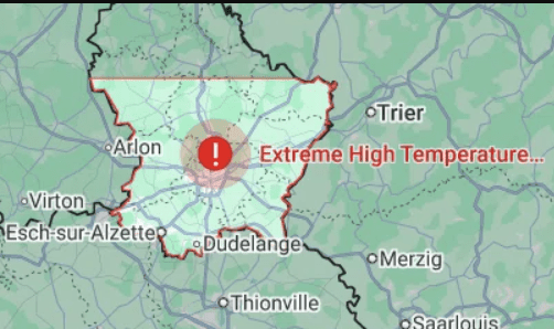 Calor extremo coloca Luxemburgo no vermelho